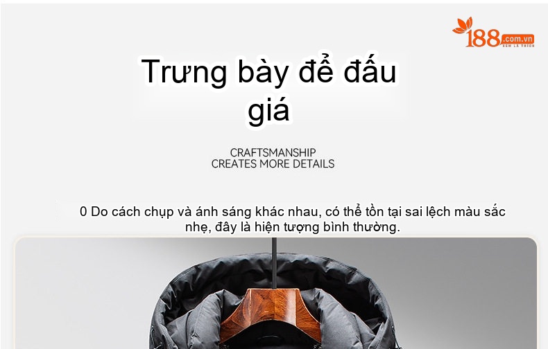 Áo Khoác Phao Nam Dáng Ngắn Dày Dặn Lông Vũ Trắng 90% Màu Đen, Đỏ chi tiết 20
