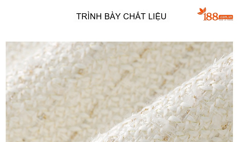 Váy Tiểu Thư Nữ Vải Tweed Lưới Thêu Đính Hạt Thủ Công Phong Cách Quý Phái Màu Trắng chi tiết 9