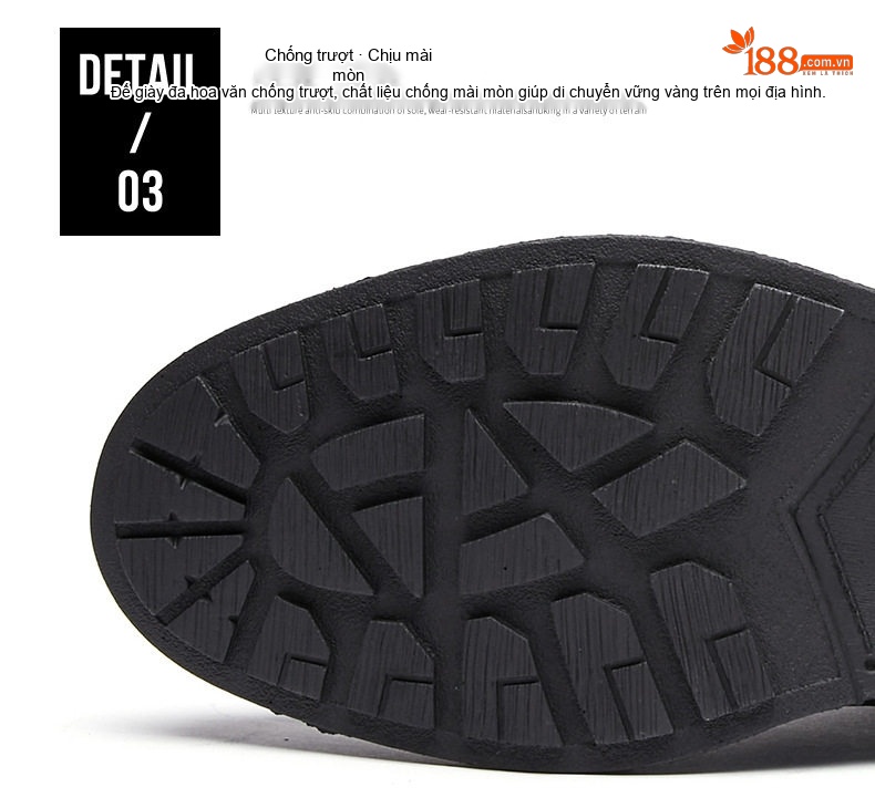 Giày Boot Công Sở Nam Cổ Cao Da Bóng Buộc Dây Khóa Bên Chiều Cao Đế Khoảng 3cm Màu Đen, Xám, Xanh Navy, Kem chi tiết 5