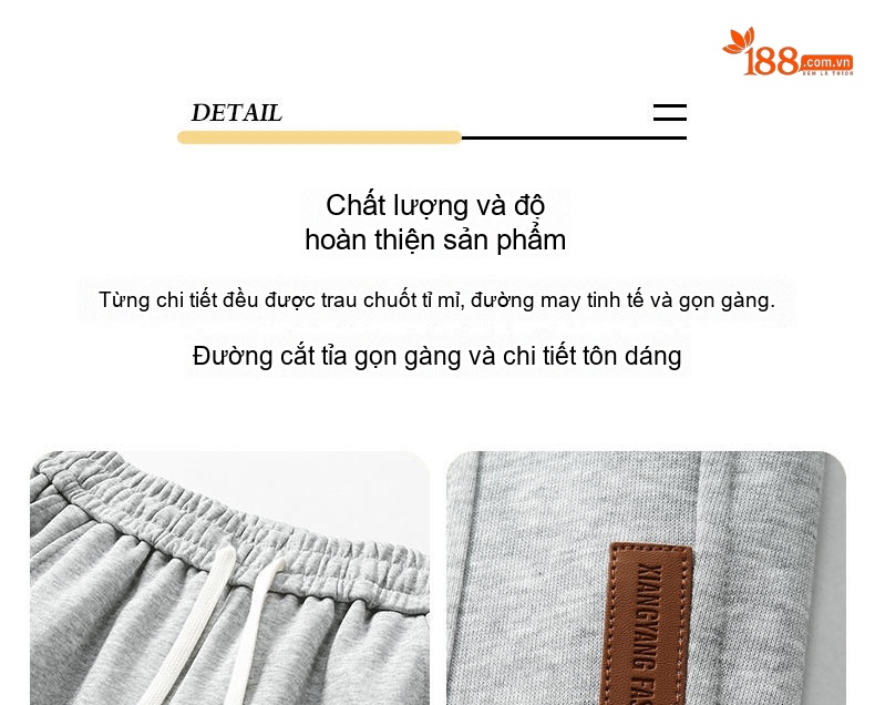 Quần Ống Rộng Nam Dáng Suông Phong Cách Hàn Quốc Màu Đen, Xám chi tiết 11