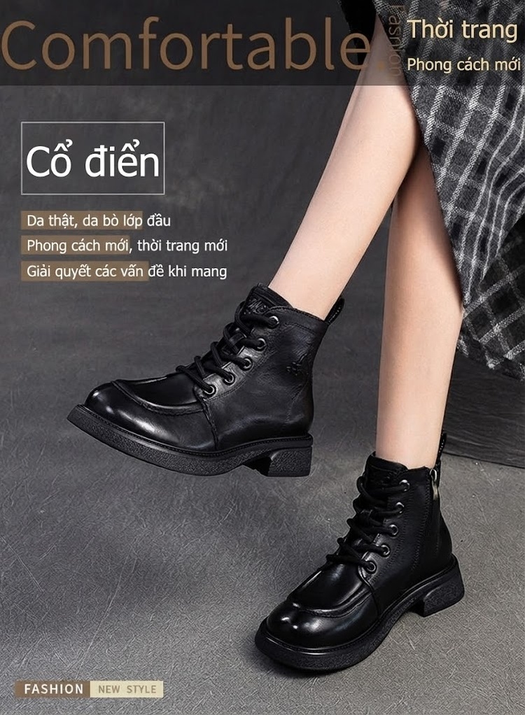 Quần Dài Cotton 100% Ống Rộng Lưng Cao Phong Cách Công Sở Màu Kem, Đen chi tiết 1