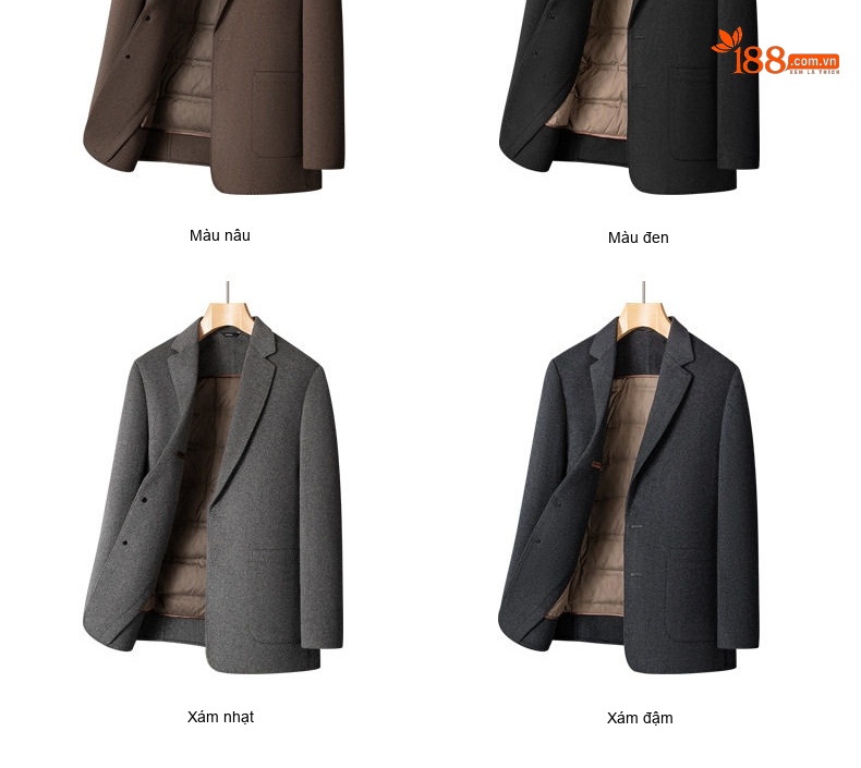 Áo Vest Nam Lông Cừu Có Lớp Lót Lông Vũ Tháo Rời Được Phong Cách Doanh Nhân Màu Xám chi tiết 14