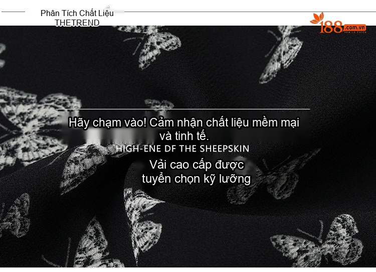 Váy Lụa Tơ Tằm Nữ Thiết Kế 2 Lớp Họa Tiết Mỏng Nhẹ Màu Đen chi tiết 8