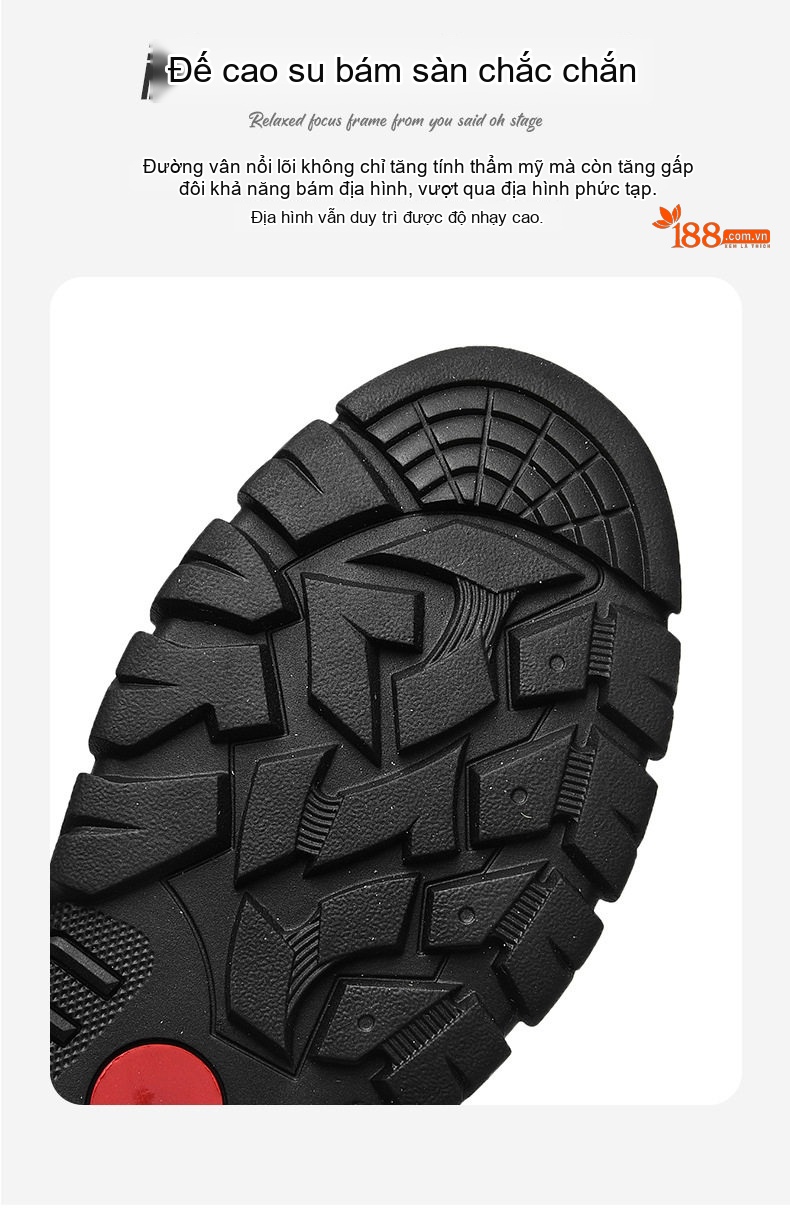 Giày Lười Nam Da Thật Size Lớn Kiểu Outdoor Chiều Cao Đế Khoảng 3.5cm Màu Nâu, Đen chi tiết 13