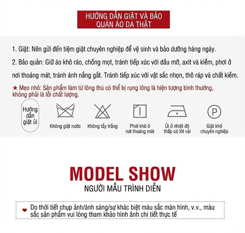 Áo Khoác Phao Nữ Da Thật Da Cừu Dáng Dài Có Mũ Lông Màu Đen chi tiết 5