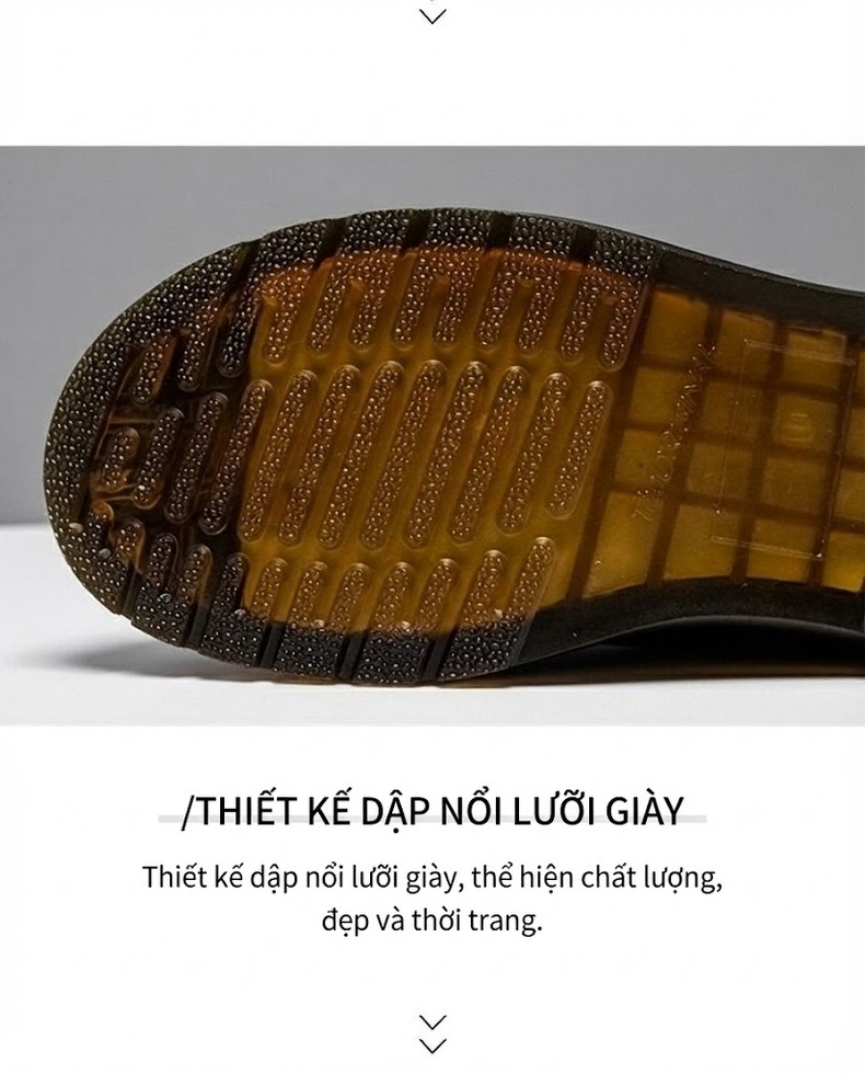 Giày Tây Buộc Dây Nam Da Thật Thủ Công Phong Cách Anh Chiều Cao Đế Khoảng 3cm Màu Đen chi tiết 8