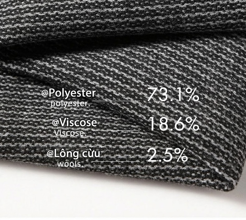 Áo Vest Nam Wool Thanh Lịch, Sang Trọng Màu Xám chi tiết 3