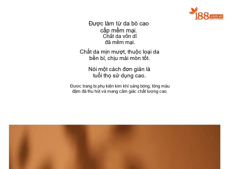 Túi Tote Cánh Da Thật Dung Tích Lớn Đeo Vai Dáng Công Sở Màu Nâu, Xanh Dương, Trắng chi tiết 3