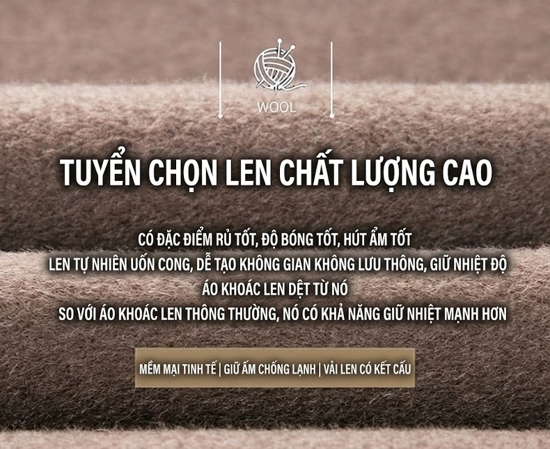 Áo Khoác Dạ Nam Trung Niên Dáng Ngắn Giữ Ấm Màu Xám, Đen chi tiết 3