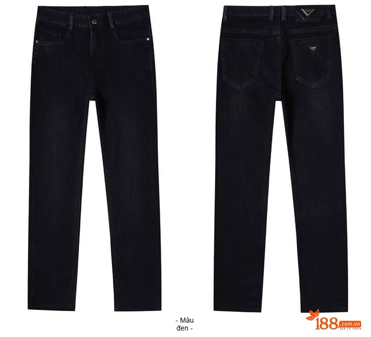Quần Jeans Nam Ống Đứng Dáng Ôm Vừa Co Giãn Nhẹ Phong Cách Trung Niên Màu Đen chi tiết 24