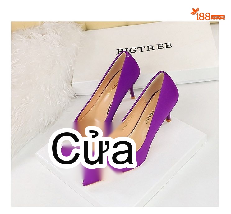 Giày Cao Gót Nữ Mũi Nhọn Gót Nhọn Chiều Cao Đế Khoảng 7cm Đính Đá Màu Đen, Đỏ, Kem, Xanh Lá... chi tiết 26