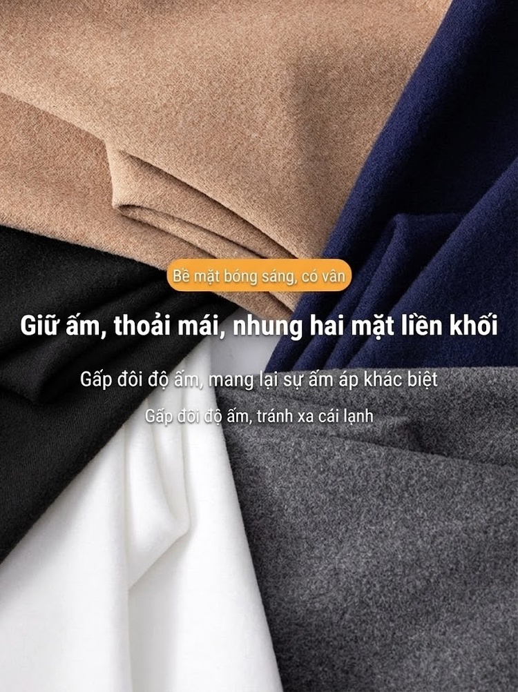 Áo Giữ Nhiệt Nam Dài Tay Cổ Lửng Lót Lông Hai Mặt Giữ Ấm Màu Đen, Xám, Trắng, Nâu...