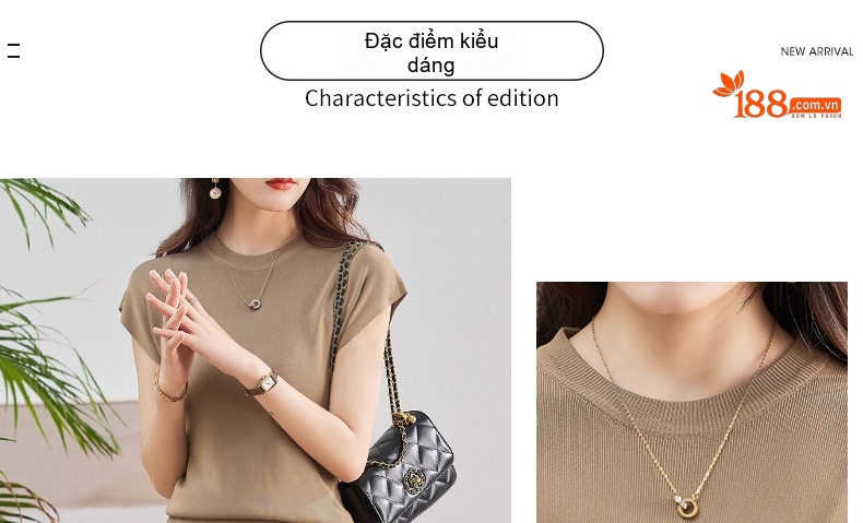 Set Bộ Áo Thun Cộc Tay Và Chân Váy Voan dáng chữ A Thanh Lịch Màu Nâu, Đen chi tiết 3