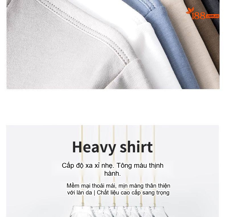 Áo Thun Dài Tay Nam Sợi Amoniac Lụa Cotton Áo Kiểu Mặc Lót Cao Cấp Màu Trắng, Xám, Xanh, Nâu... chi tiết 13