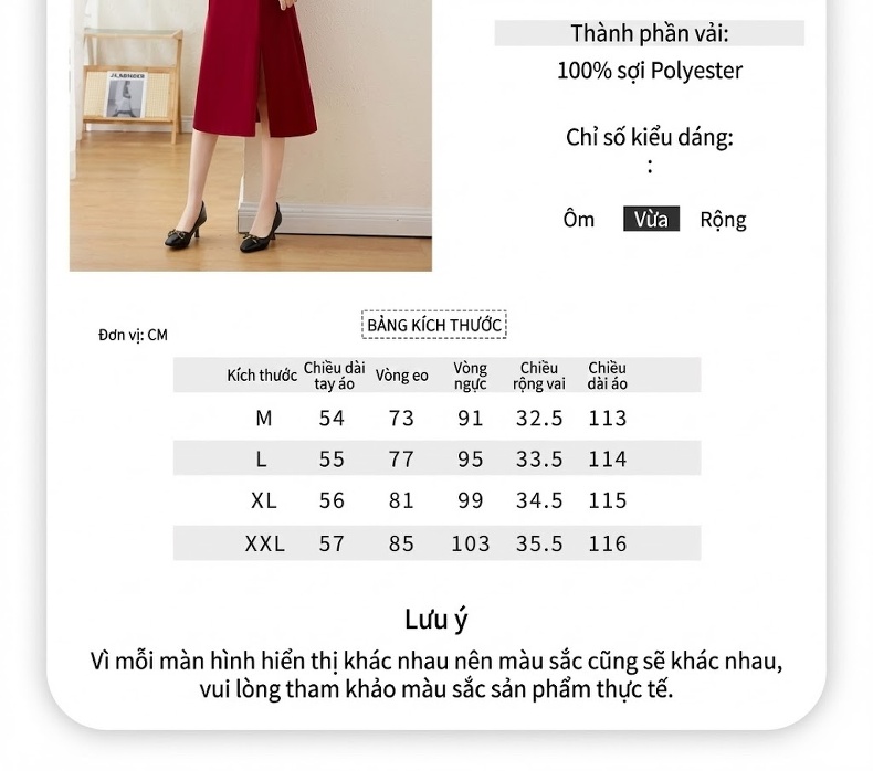 Váy Dài Tay Dáng Ôm Dự Tiệc Cưới Màu Đỏ, Đen chi tiết 6