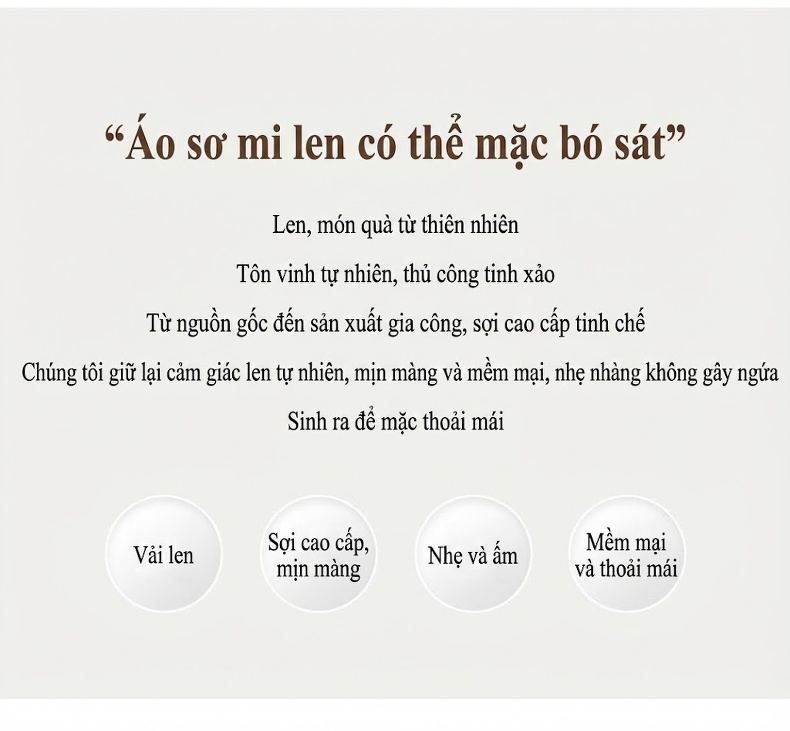 Áo Sơ Mi Tay Dài Nam Len Mỏng Phong Cách Doanh Nhân Màu Đen, Xanh Dương, Hồng, Xanh... chi tiết 2