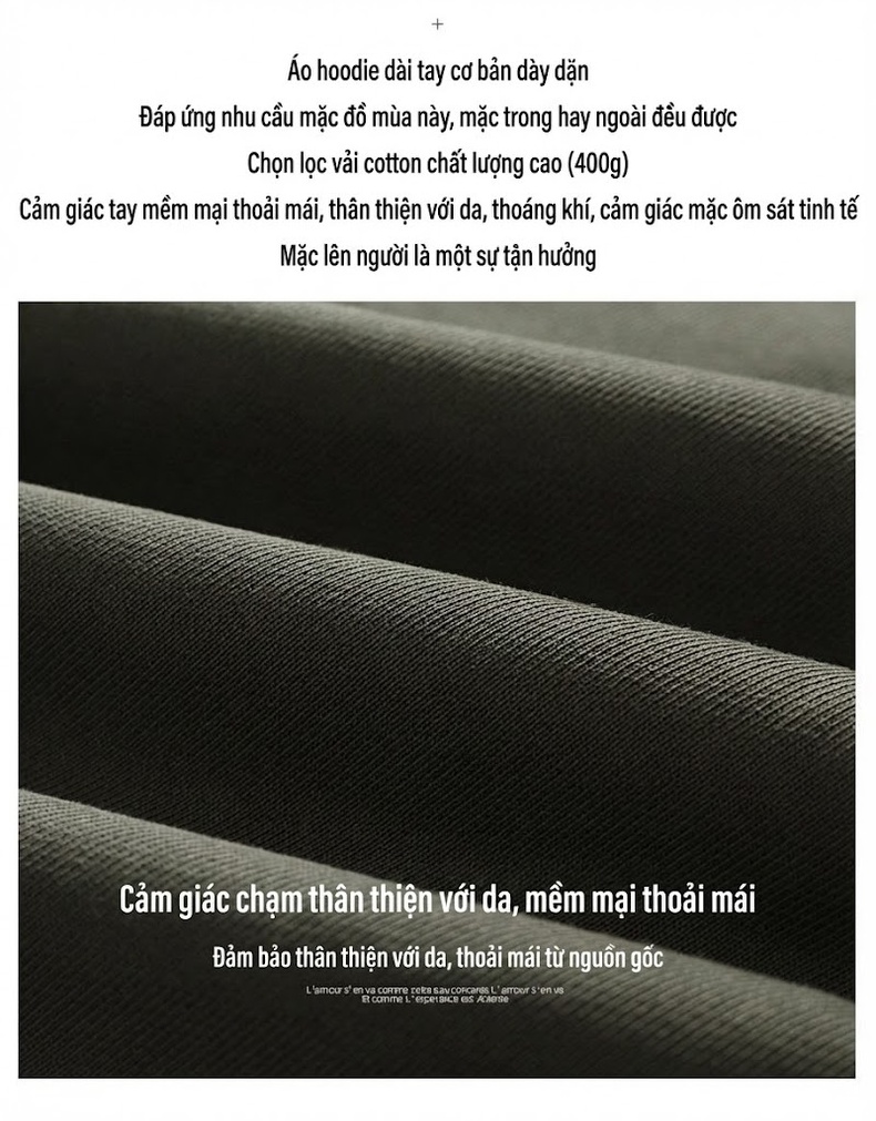 Áo Thun Tay Dài Nam Cổ Tròn Oversize Phong Cách Nhật Bản Màu Đen, Nâu, Xám, Xanh... chi tiết 4