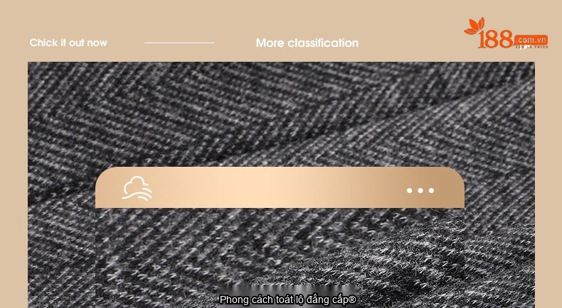 Áo Vest Nam Wool Lông Cừu Họa Tiết Xương Cá Dáng Ôm Chống Nhăn Màu Xám chi tiết 2