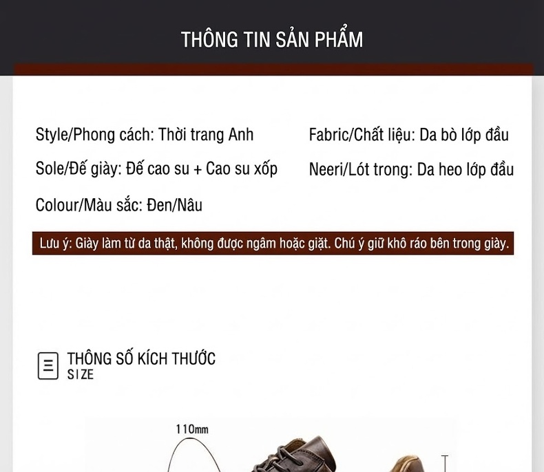 Giày Sneaker Nam Da Thật Buộc Dây Đế Cao 4cm Thoáng Khí chi tiết 7