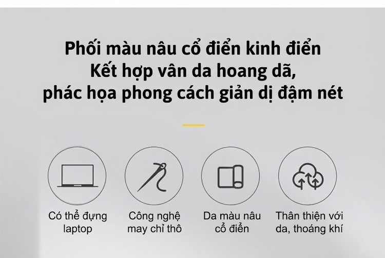 Túi Đeo Chéo Nam Nữ Da Thật Vải Canvas Phong Cách Retro chi tiết 3