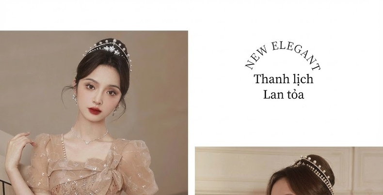 Váy Dạ Hội Nữ Pháp Kiểu Dáng Tiểu Thư Màu Champagne chi tiết 15