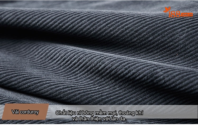 Áo Khoác Nam Mỏng Vải Gân Cổ Điển Phong Cách Công Sở Màu Xám, Nâu, Đen chi tiết 24