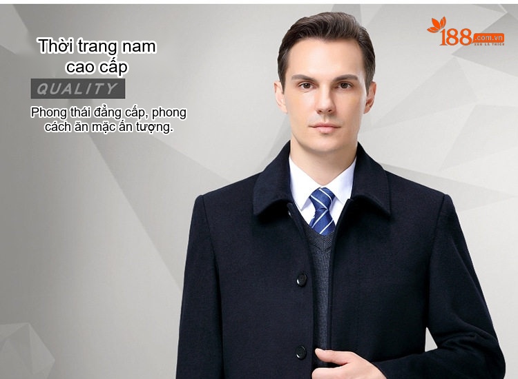 Áo Khoác Dạ Nam Hai Mặt Lót Lông Vũ Dày Dặn Ấm Áp chi tiết 1