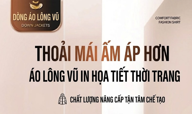Áo Khoác Phao Nam Dáng Ngắn Dày Dặn Lông Vũ Trắng 90% Màu Đen, Đỏ chi tiết 1
