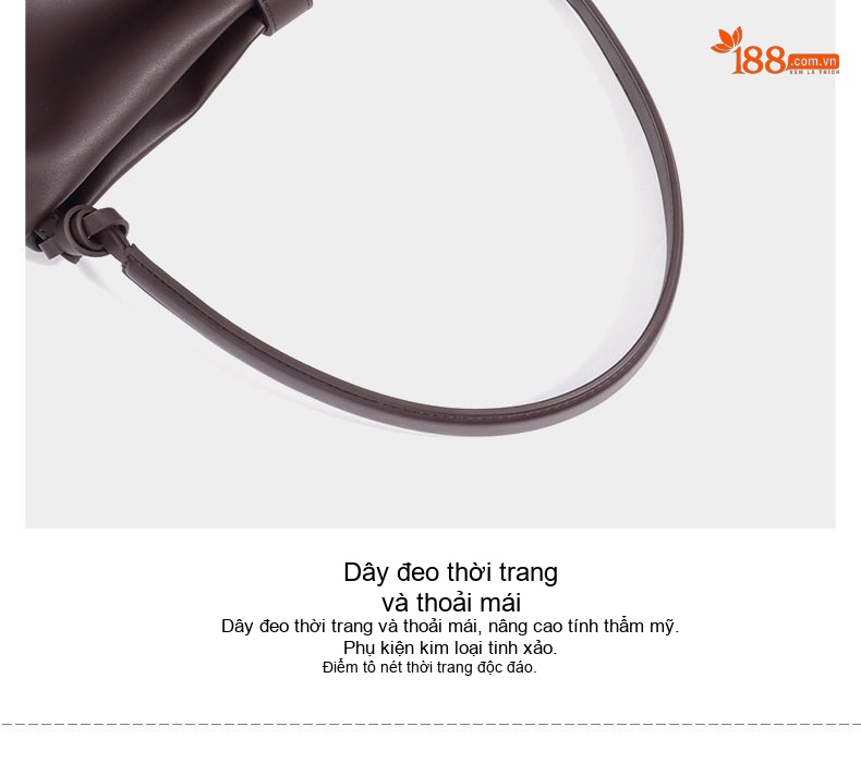 Túi Đeo Vai Nữ Da Mềm Form Tote Lớn Đựng Vừa A4 Phong Cách Công Sở Màu Nâu, Be, Xanh Olive chi tiết 12