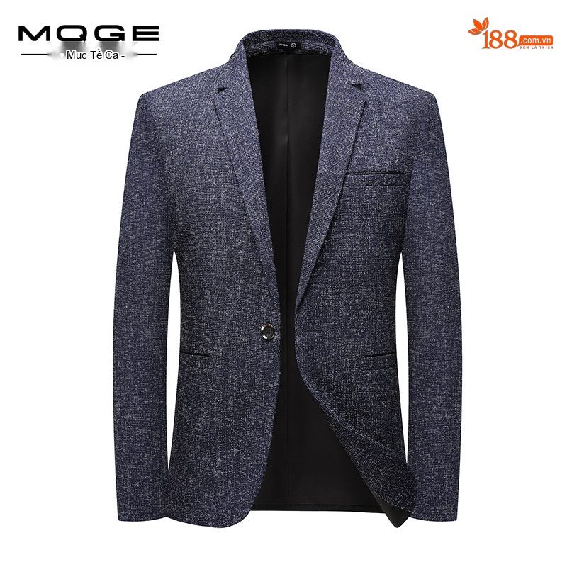 Áo Vest Nam Hàn Quốc Dáng Ôm Vải Dệt Một Khuy Màu Xanh Than, Xám Đậm, Xám chi tiết 10