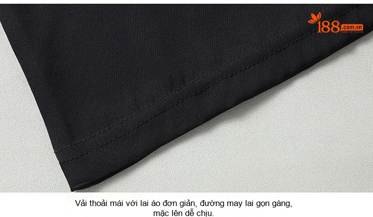 Áo Polo Nam Tay Ngắn Lụa Tơ Tằm Cổ Bẻ Dáng Rộng Màu Đen chi tiết 20