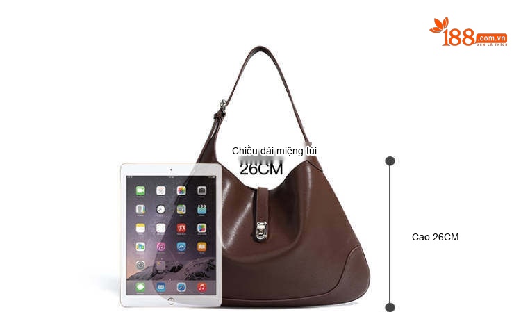 Túi Xách Nữ Da Mờ Retro Sức Chứa Lớn Đeo Vai Túi Tote Đeo Chéo Màu Nâu chi tiết 32