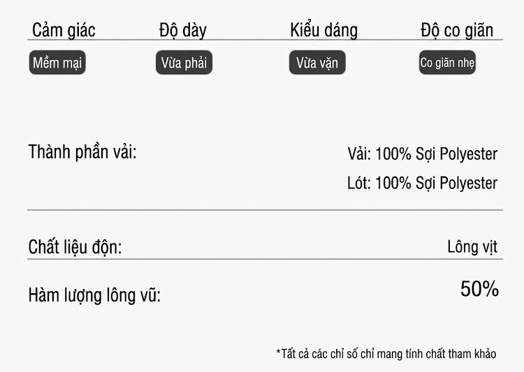 Áo Gile Lông Vũ Nam Nữ Dày Dặn Giữ Ấm Màu Đỏ, Đen chi tiết 8