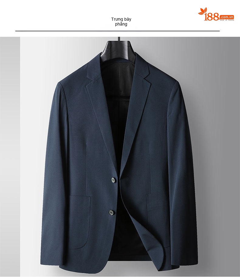 Áo Vest Nam Áo Khoác Blazer Nam Dáng Ôm Vừa Vặn Màu Đen, Xanh Navy chi tiết 6