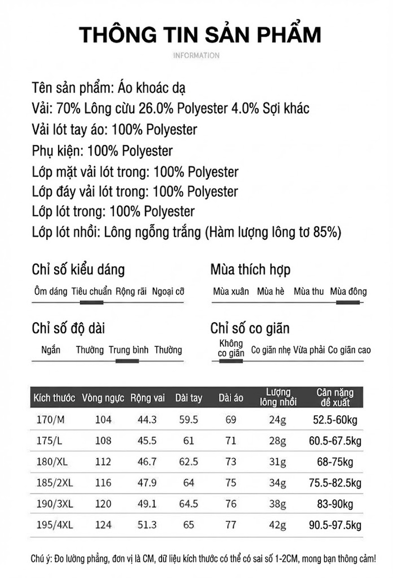 Áo Khoác Dạ Nam Cổ Khăn Lông Vũ Tháo Rời Cao Cấp Màu Đen, Xám chi tiết 8