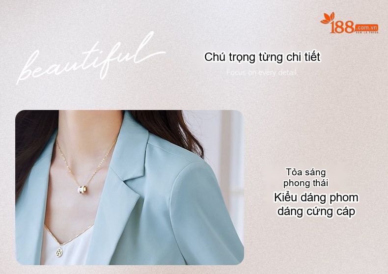 Áo Vest Blazer Nữ Tay Lỡ Dáng Ôm Vừa Vặn Phong Cách Hàn Quốc Màu Hồng, Kem, Xanh, Đen chi tiết 8