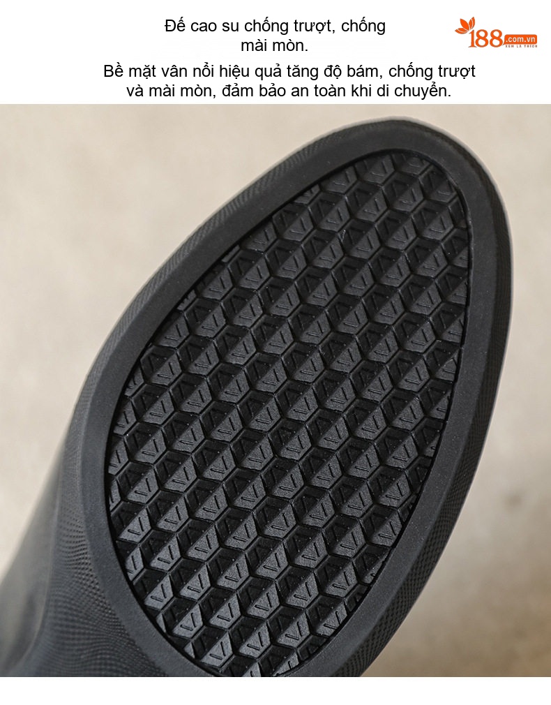 Giày Búp Bê Nữ Da Bò Chiều Cao Đế Khoảng 4cm Màu Đen, Nâu, Đỏ chi tiết 12