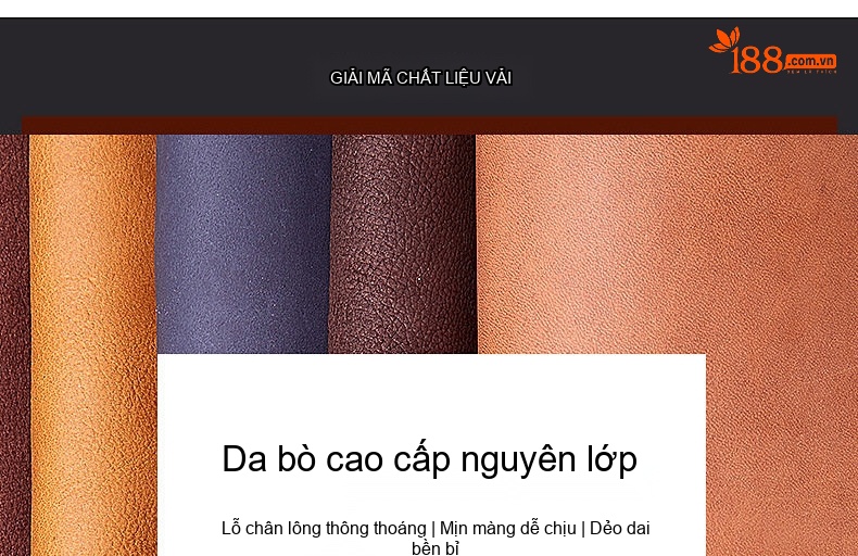 Giày Tây Buộc Dây Nam Da Bò Chiều Cao Đế Khoảng 3cm Màu Đen, Nâu chi tiết 5