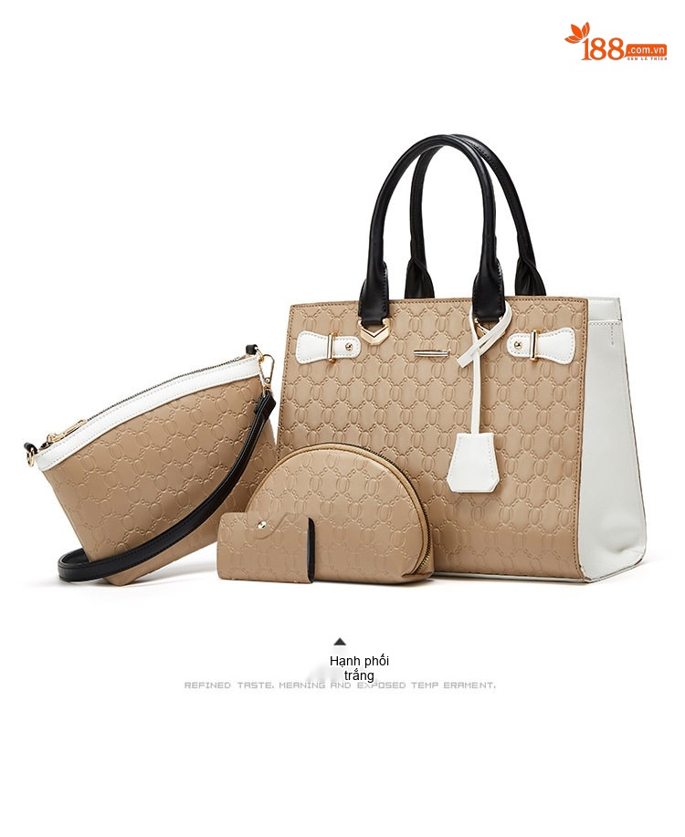 Bộ Túi Xách Tay, Túi Đeo Vai, Túi Clutch và Ví Nữ Da Bóng chi tiết 7