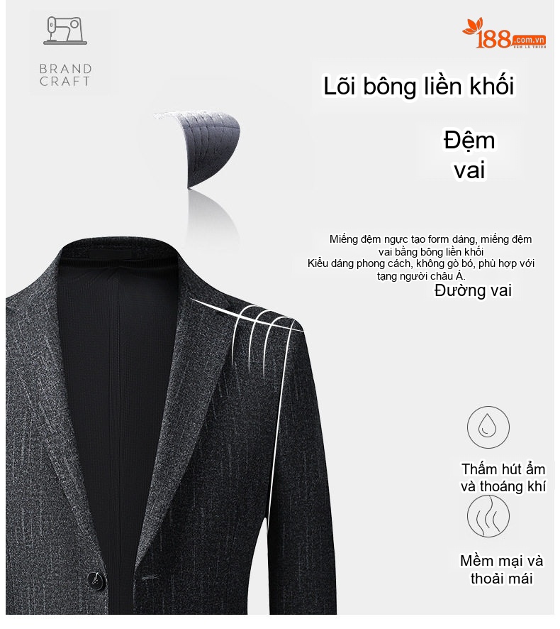 Áo Vest Dệt Kim Co Giãn Thu Đông Trung Niên Nam Kiểu Ôm Dáng Màu Xám Đen chi tiết 8