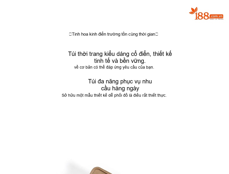 Túi Xách Nữ Da Bò Vân Đám Mây Quai Xách Kim Loại Cao Cấp Màu Kem, Nâu chi tiết 7