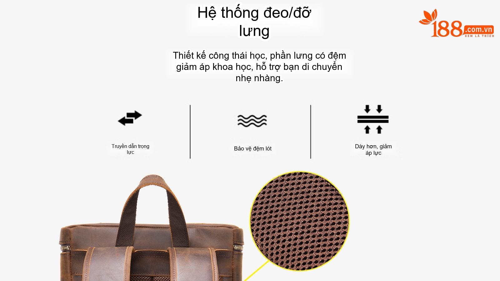 Balo Du Lịch Da Thật Dung Tích Lớn Màu Nâu