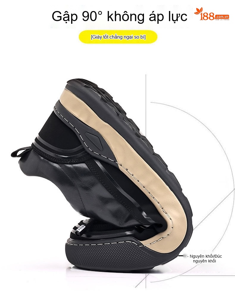 Giày Thể Thao Nam Da Thật Vân Tay Chiều Cao Đế Khoảng 4cm Màu Đen, Nâu chi tiết 8