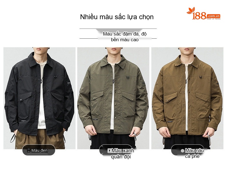 Áo Khoác Bomber Nam Chống Nước Lót Lông Cừu Giữ Ấm Phong Cách Mỹ chi tiết 3