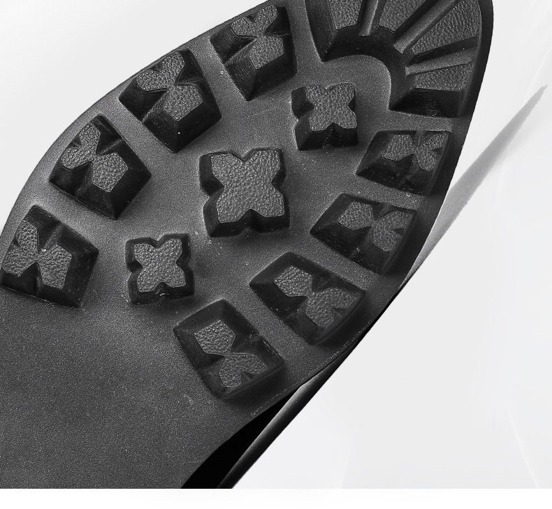 Boot Chelsea Nam Da Bò Mũi Nhọn Khắc Hoa Chiều Cao Đế Khoảng 4cm Màu Đen, Nâu chi tiết 6