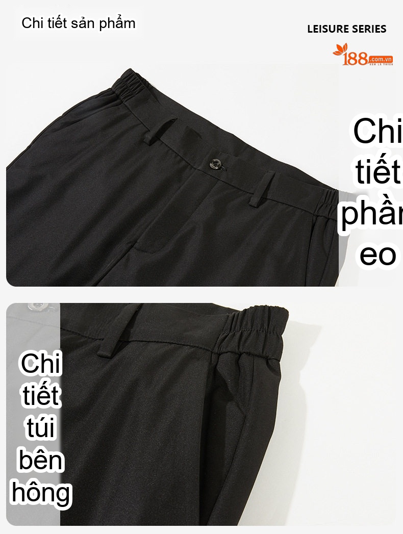 Quần Dài Nam Lông Vũ Dày Dặn Ống Đứng Lưng Thun Giữ Ấm Màu Đen chi tiết 23