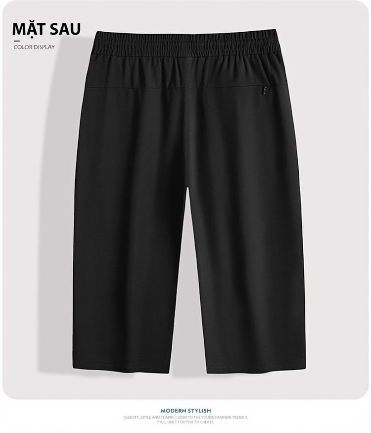 Quần lửng thể thao nam big size dáng suông dây rút chi tiết 14