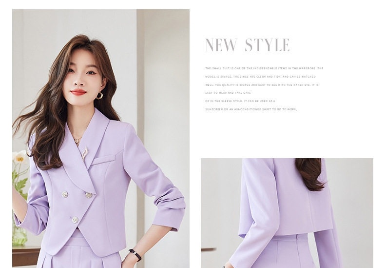 Bộ Vest Nữ Quần Ống Rộng Công Sở Cao Cấp Màu Đen, Tím, Cam, Xanh Lá chi tiết 20