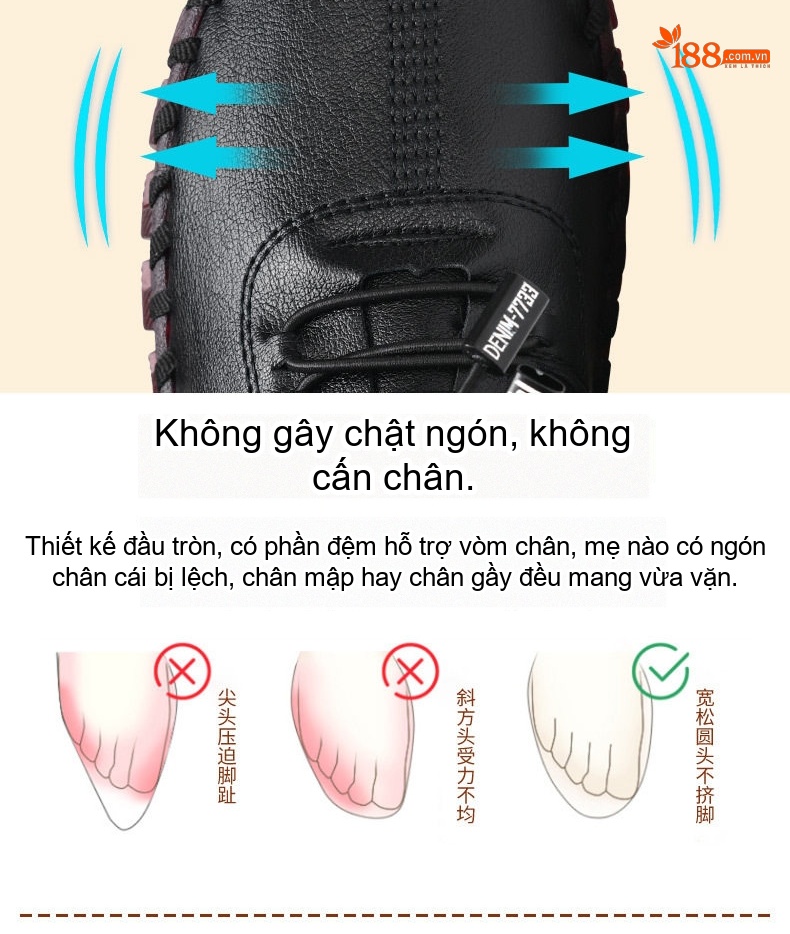 Giày Búp Bê Mềm Nữ Đế Bằng Chiều Cao Đế Khoảng 2cm Màu Đỏ, Đen, Nâu, Trắng Kem... chi tiết 10