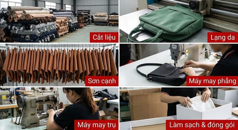 Túi Đeo Vai Nữ Da Bò Togo Kelly Postman Túi Xách Tay Đeo Chéo Phong Cách Công Sở Cao Cấp Màu Đen, Trắng Ngà, Xám... chi tiết 6